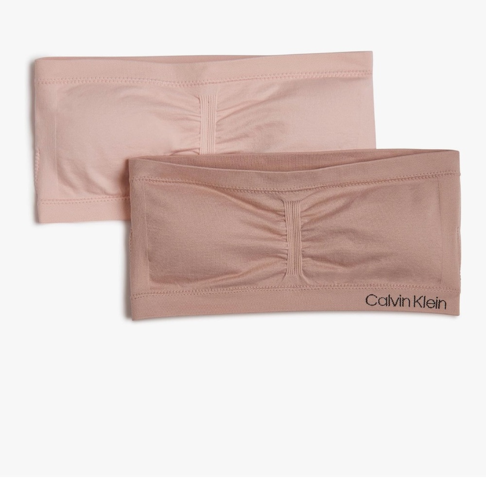NWT Girls Bras - Calvin Klein Pink Strapless Bandeau Bras - L (10-12)